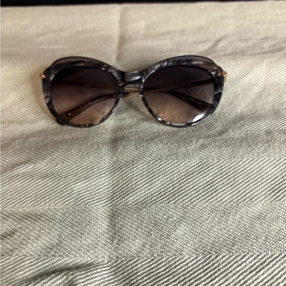 Longchamp Gray Tortoiseshell Sunglasses with Brown Gradient Lenses